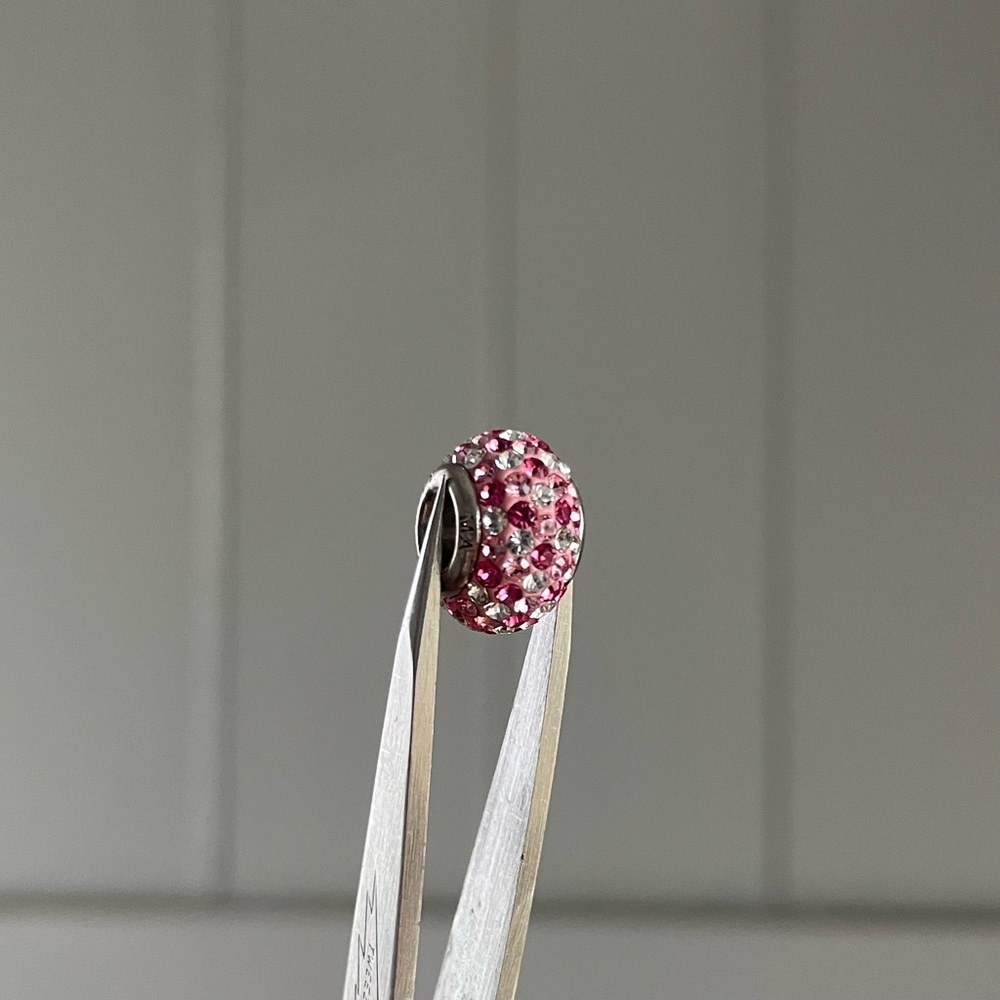 Pink Rhinestone Charm (NOT Pandora) - Picture 6 of 7